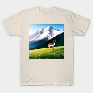 Deer in a Prairie T-Shirt